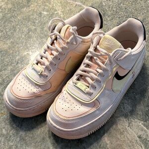 Nike Air Force 1 Low Shadow Summit White Barely Volt Crimson Tint Women’s 8.5